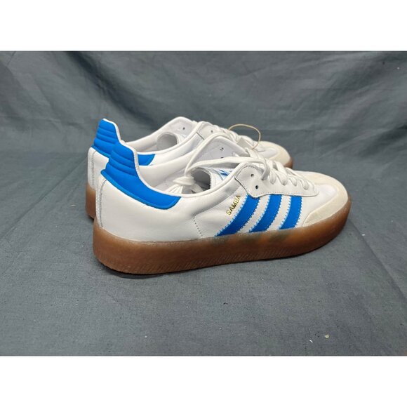 Adidas Sambae Platforms Sneakers Leather White Gum Girls Size 7 NEW NO BOX! - Picture 8 of 11
